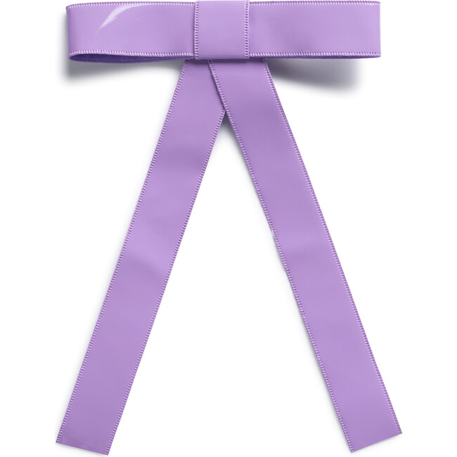 Taffy Patent Leather Bow Clip, Lavender