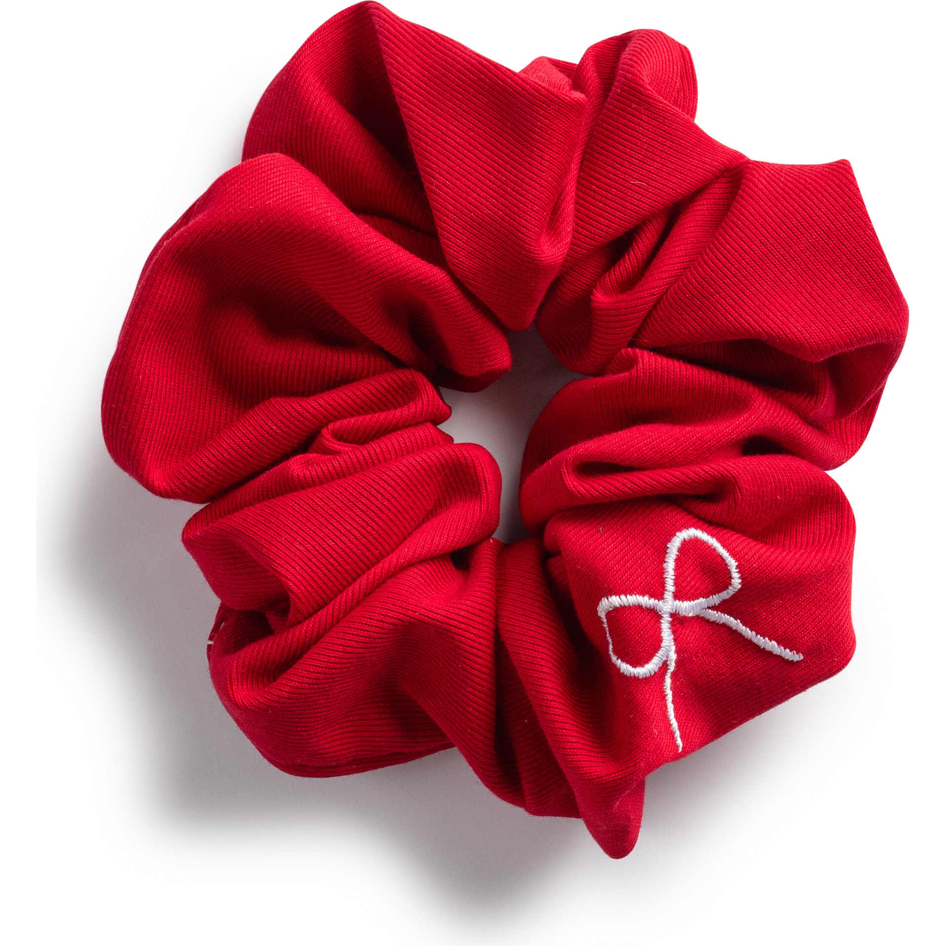Marshmallow Signature Bow Logo Scrunchie, Red - Scrunchies - 1
