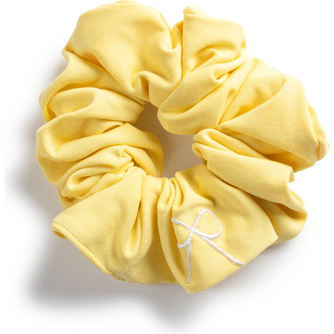 Marshmallow Signature Bow Logo Scrunchie, Lemon