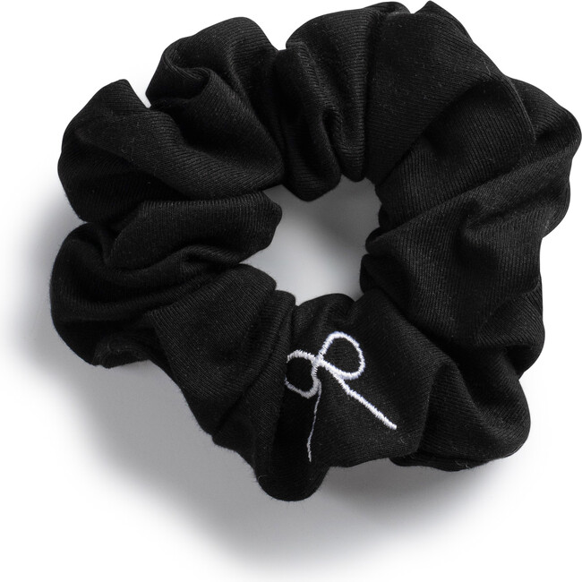 Marshmallow Signature Bow Logo Scrunchie, Black