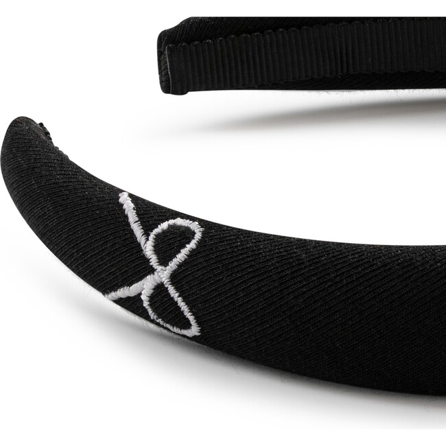 Marshmallow Signature Bow Logo Padded Headband, Black - Headbands - 2