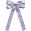 Gumdrop Scalloped Satin Bow Clip, Lavender - Bows - 1 - thumbnail