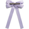 Gumdrop Scalloped Satin Bow Clip, Lavender - Bows - 2