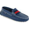 Strap Moccasins, Blue Ocean Smooth - Loafers - 1 - thumbnail