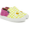 Slip-On Sneakers, Yellow Vichy Print - Sneakers - 3