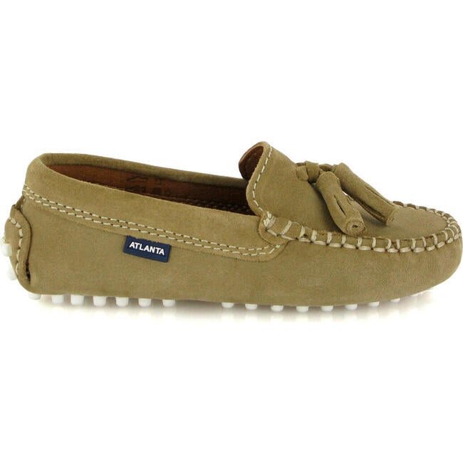 Tassel Driver Moccasins, Beige Suede - Loafers - 6