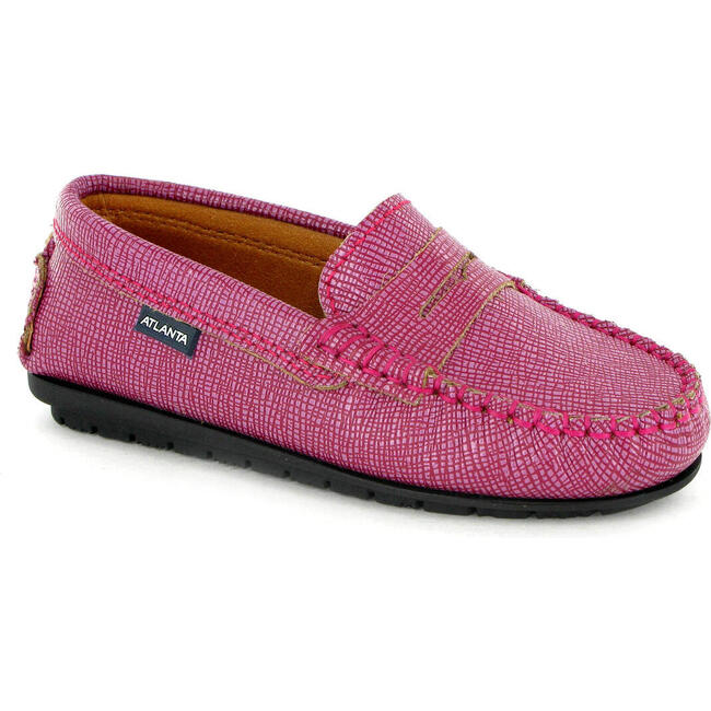 Penny 032 Walker Moccasins, Fuchsia Printed Leather - Loafers - 2