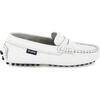 Penny 032 Driver Moccasins, White Smooth - Loafers - 1 - thumbnail