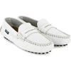 Penny 032 Driver Moccasins, White Smooth - Loafers - 3