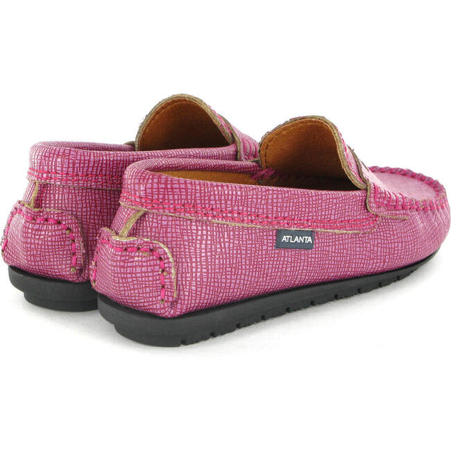 Penny 032 Walker Moccasins, Fuchsia Printed Leather - Loafers - 4