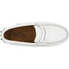 Penny 032 Driver Moccasins, White Smooth - Loafers - 5