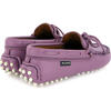 Laces Driver Moccasins, Purple Orquidee Smooth - Loafers - 4