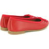 Lace Ballerina Moccasins, Red Smooth - Loafers - 4