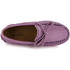 Laces Driver Moccasins, Purple Orquidee Smooth - Loafers - 5