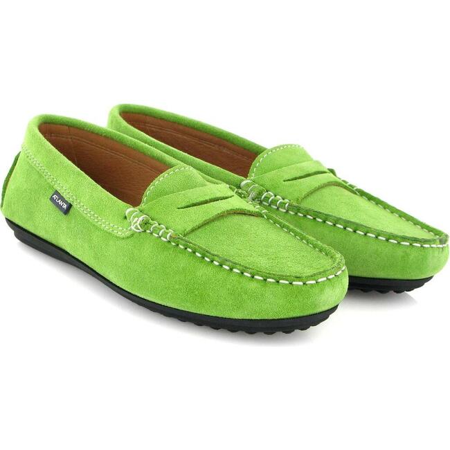 City Walker Moccasins, Green Suede