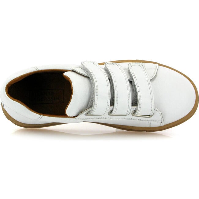 3-Straps Sneakers, White Smooth - Sneakers - 5