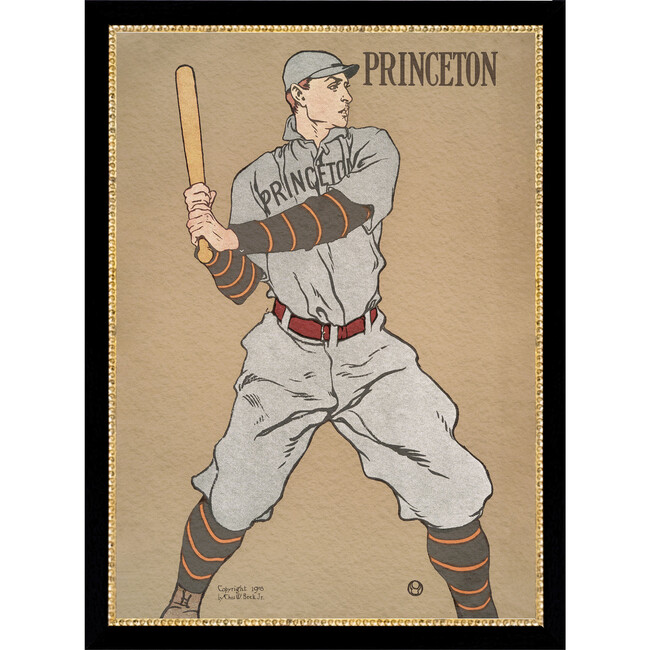 Princeton Baseball Canvas Print In 11X15 Frame