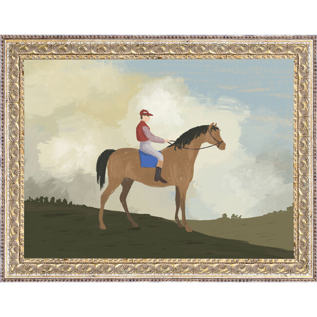 Horse Rider Canvas Print In 16X12 Frame