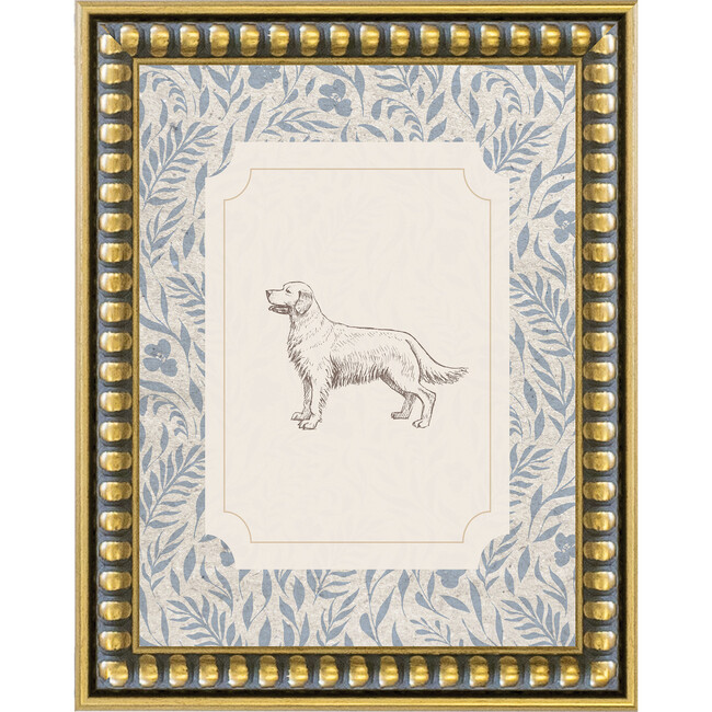 Dog Canvas Print In 8X10 Frame, Blue