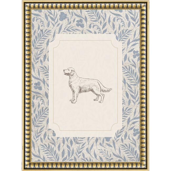 Dog Canvas Print In 12X16 Frame, Blue