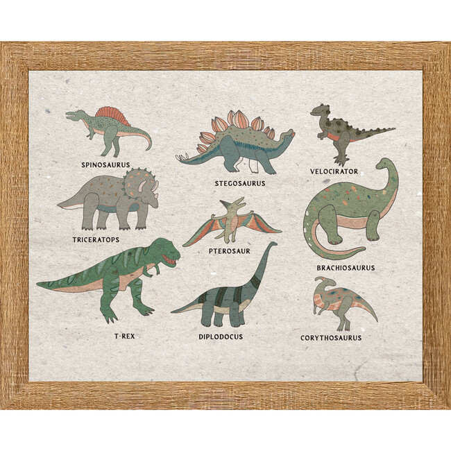 Dino Canvas Print In 7X9 Frame