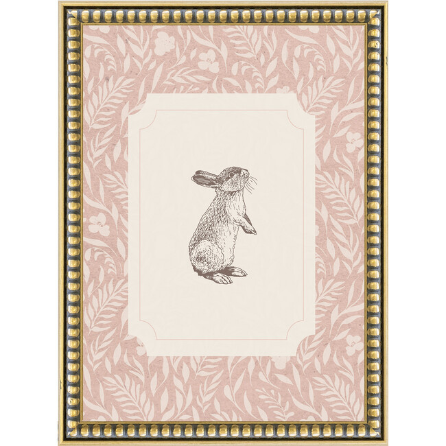 Bunny Canvas Print In 12X16, Pink Frame