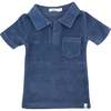 Terry Polo Shirt, Denim - Polo Shirts - 1 - thumbnail