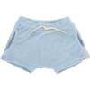 Pocket Drawstring Terry Baby Shorts, Sky Blue - Shorts - 1 - thumbnail