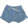 Pocket Drawstring Terry Baby Shorts, Fog - Shorts - 1 - thumbnail