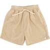 Boys Cotton Terry Track Short, Sand - Shorts - 1 - thumbnail