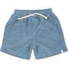 Boys Cotton Terry Track Short, Fog - Shorts - 1 - thumbnail