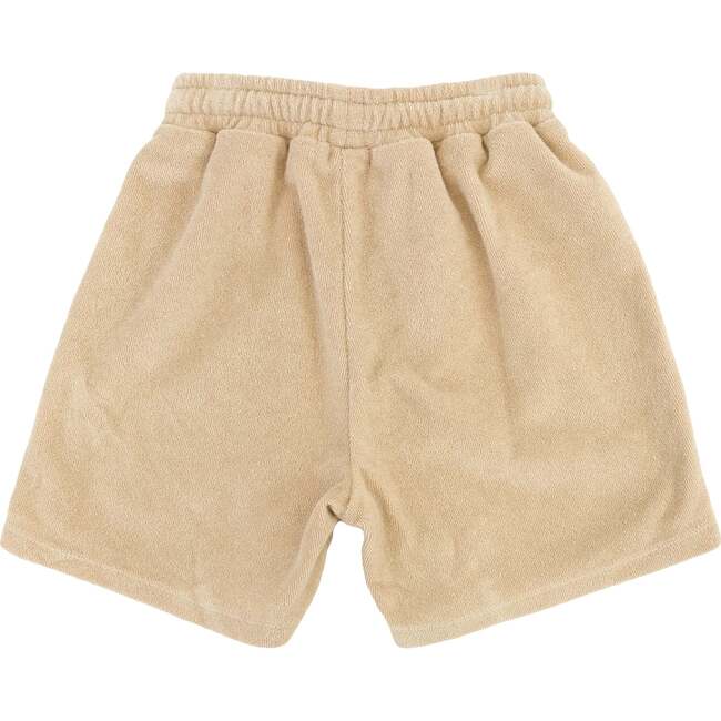 Boys Cotton Terry Track Short, Sand - Shorts - 2