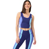 Womens TLC Colorblock Crop Top, Blues - Tank Tops - 1 - thumbnail