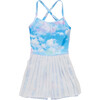 Girls Tennis Dress, Cotton Candy Clouds - Dresses - 1 - thumbnail