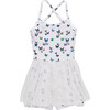 Girls Tennis Dress, Butterflies on White - Dresses - 1 - thumbnail