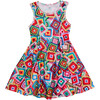 Girls Skater Dress, Granny Squares - Dresses - 1 - thumbnail