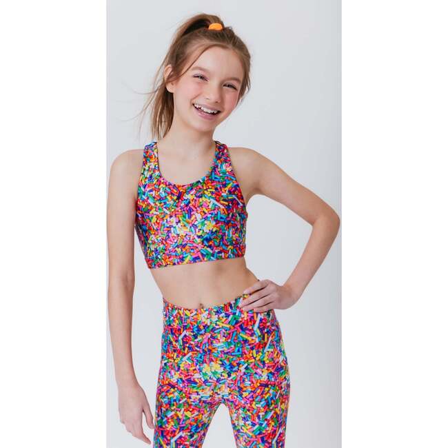 Girls Sports Bra, Rainbow Sprinkles - Bras - 2