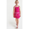 Girl French Terry Contrast Piped Dress, Couture Pink - Dresses - 2