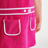 Girl French Terry Contrast Piped Dress, Couture Pink - Dresses - 3