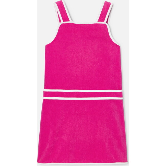 Girl French Terry Contrast Piped Dress, Couture Pink - Dresses - 4