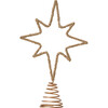 Old Gold Moravian Star Wire Tree Topper - Tree Toppers - 1 - thumbnail