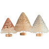 Metallic Mini Bottle Brush Trees, Set of 3 - Accents - 1 - thumbnail