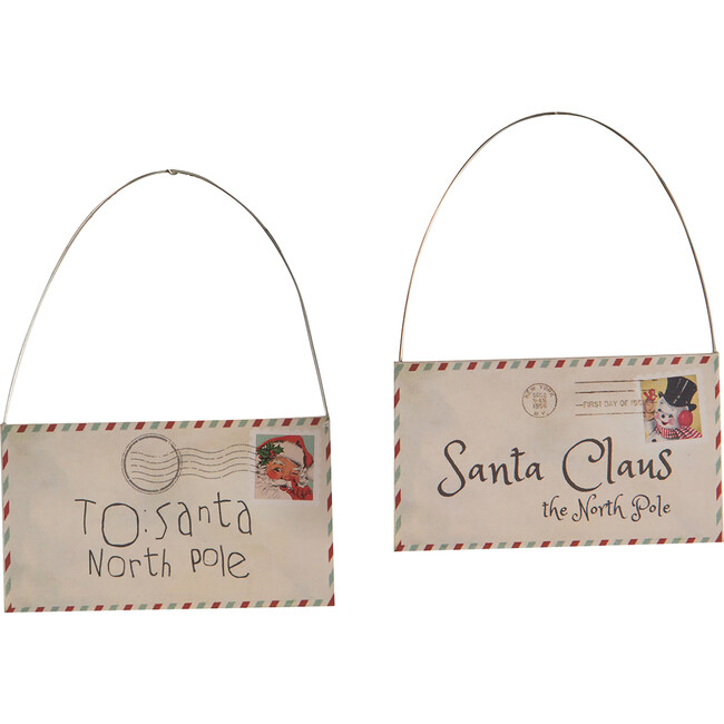 Letter to Santa Ornaments, Set of 2