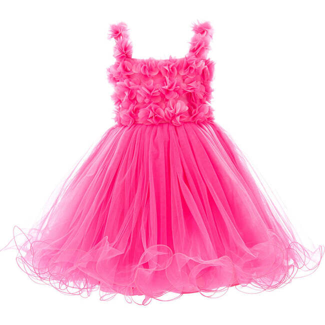 Rose Campanula Dress, Neon Pink