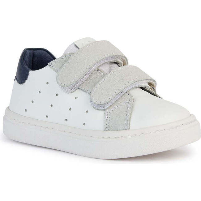 Navy Nashik Velcro Sneakers, White - Sneakers - 2