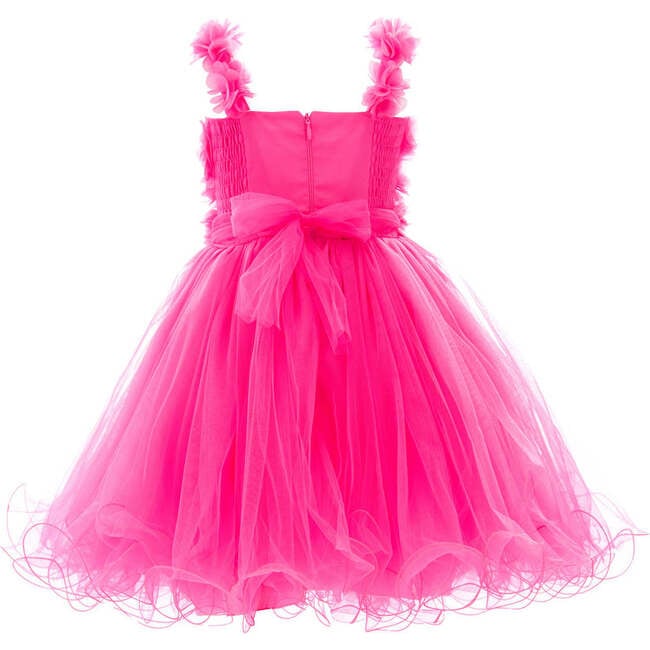 Rose Campanula Dress, Neon Pink - Dresses - 6