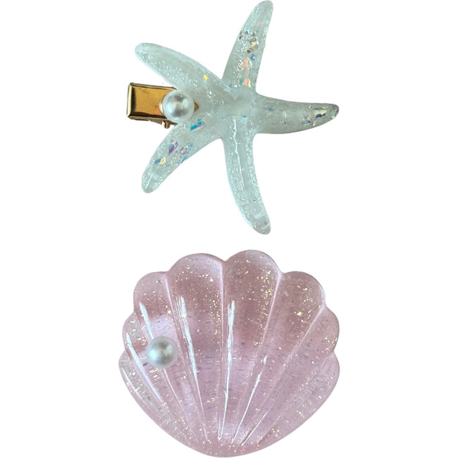 Shell Starfish Clips, Set of 2