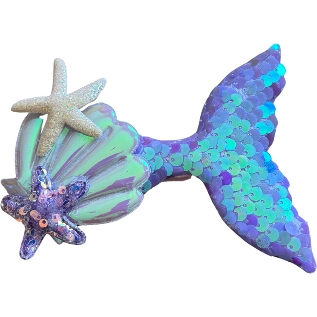 Purple Mermaid Iridescent Sequin Clip