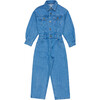 Woodland Denim Jumpsuit, Blue - Jumpsuits - 1 - thumbnail