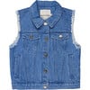 Woodland Denim Waistcoat, Blue - Coats - 1 - thumbnail